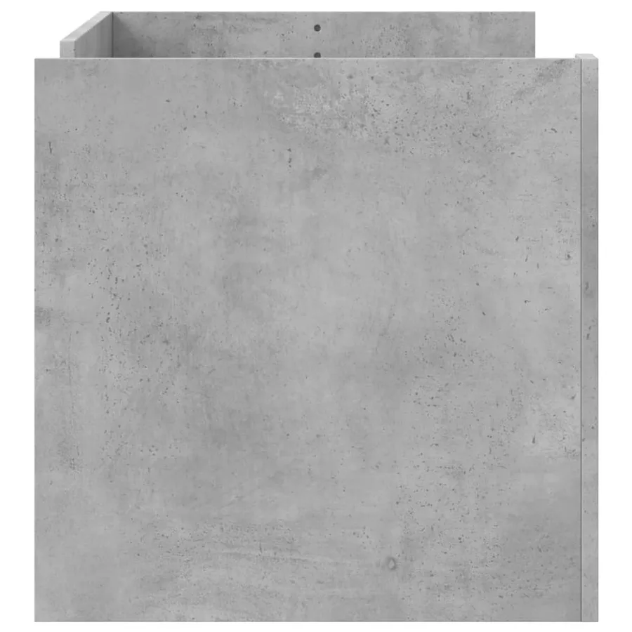 Table basse gris béton 100x50x50 cm bois d'ingénierie - 5