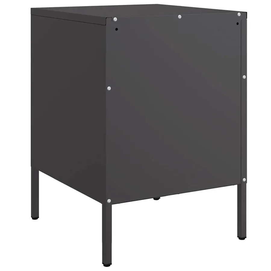 Table de chevet noir 36x39x50,5 cm acier - 8