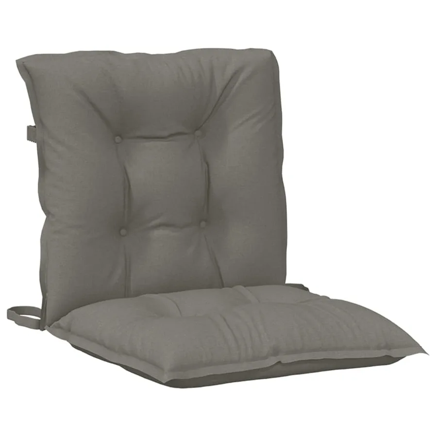 Coussins de chaise à dossier bas lot de 6 gris foncé mélangé - 5
