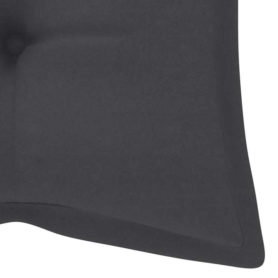 Banc de jardin empilable et coussin 128,5cm Bois de teck massif - 10