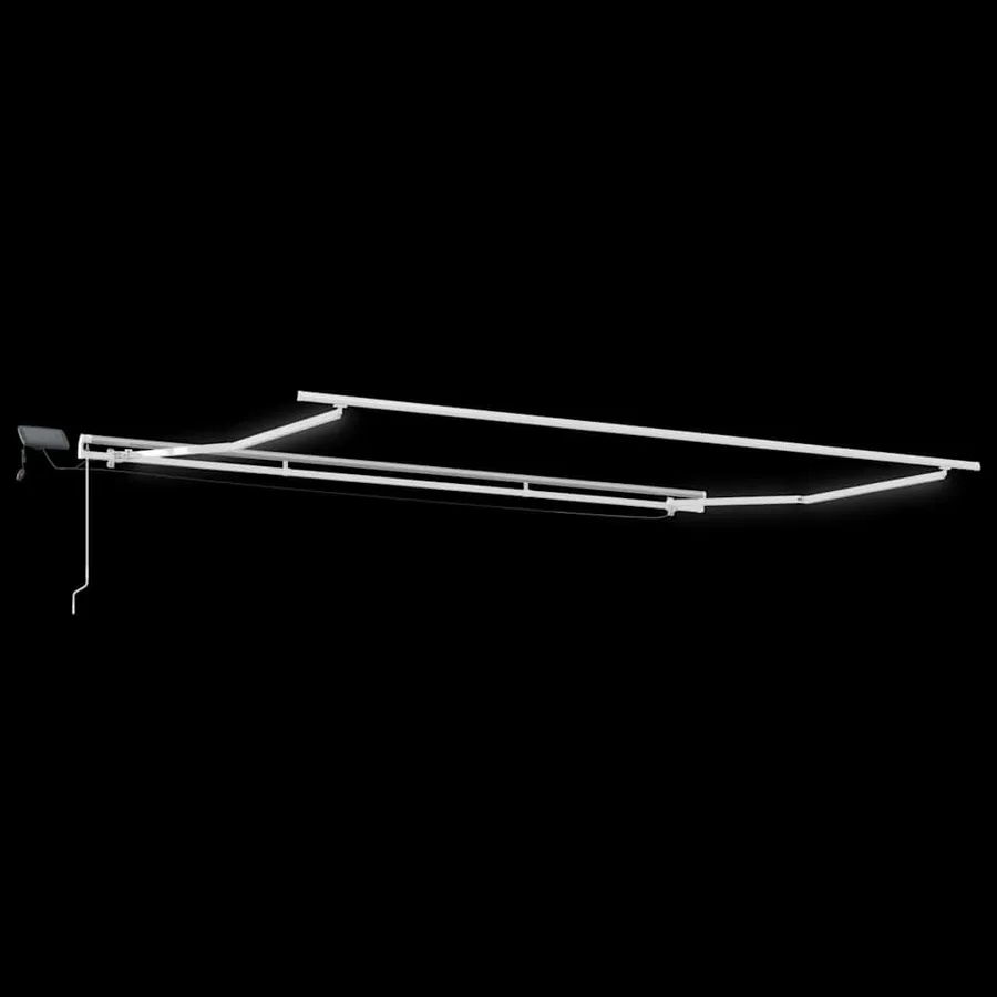 Auvent manuel rétractable avec LED bordeaux 450x300 cm - 9