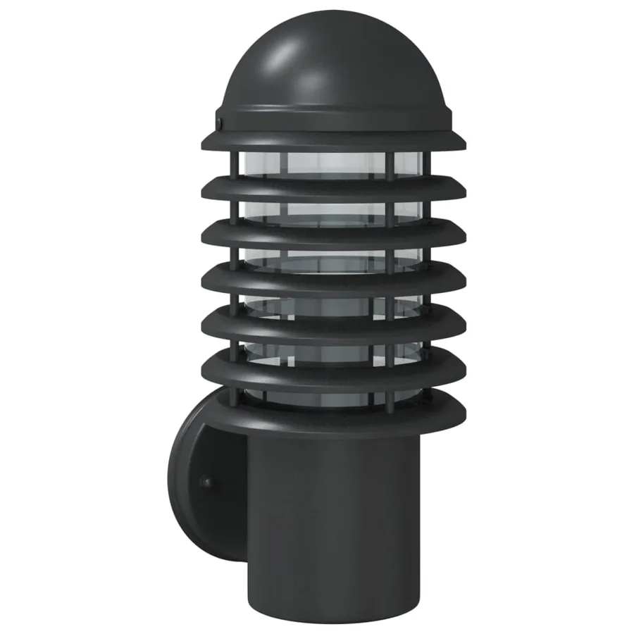 Applique murale d'extérieur noir acier inoxydable - 2