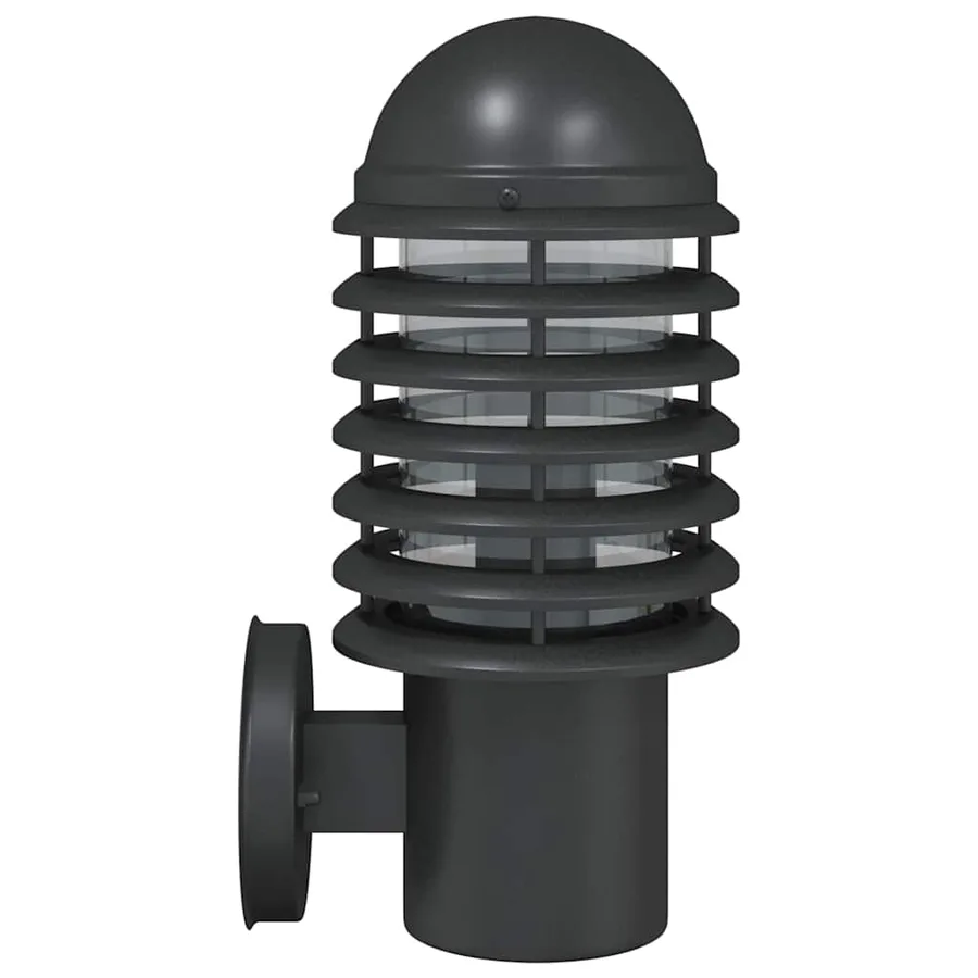 Applique murale d'extérieur noir acier inoxydable - 5