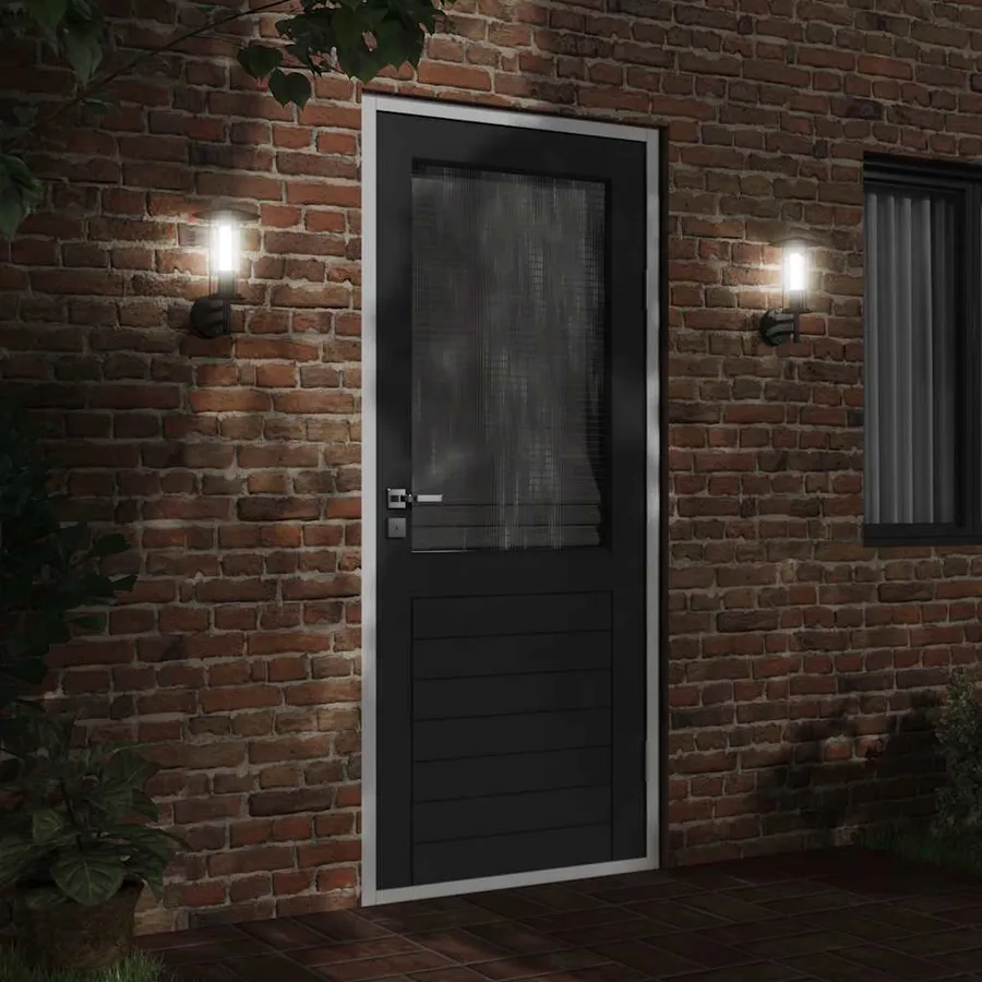 Applique murale d'extérieur noir acier inoxydable - 3