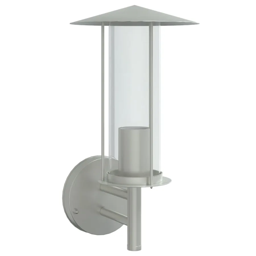 Applique murale d'extérieur argenté acier inoxydable - 2