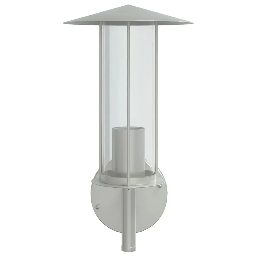 Applique murale d'extérieur argenté acier inoxydable - 4