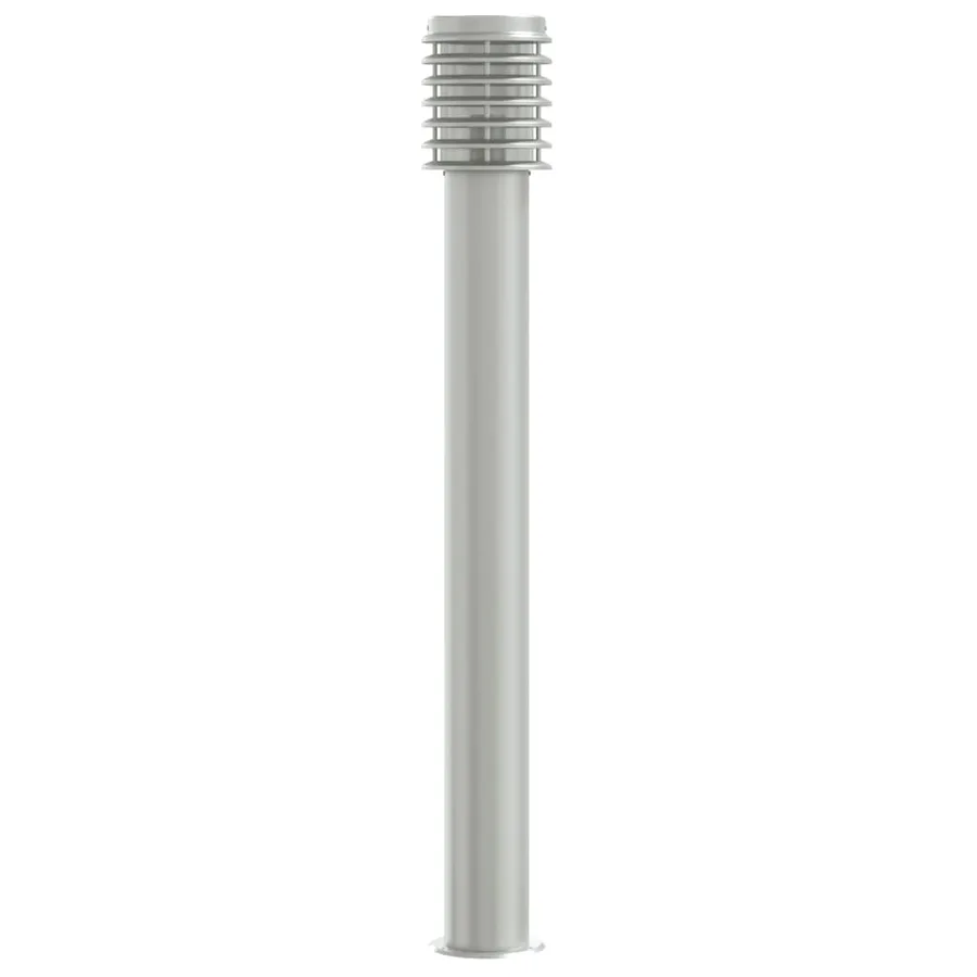 Lampadaires d'extérieur 3 pcs argenté 110 cm acier inoxydable - 4