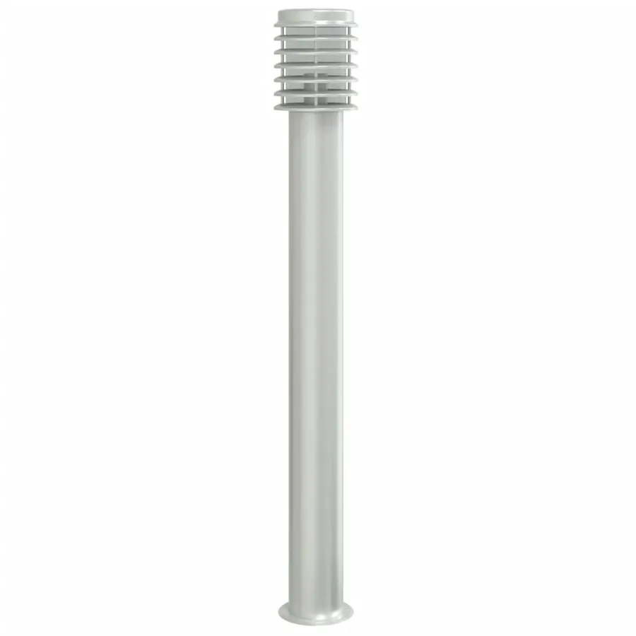 Lampadaires d'extérieur 3 pcs argenté 110 cm acier inoxydable - 6