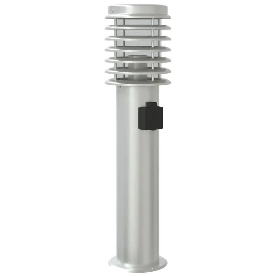 Lampadaires d'extérieur et sortie 3pcs argenté acier inoxydable - 6