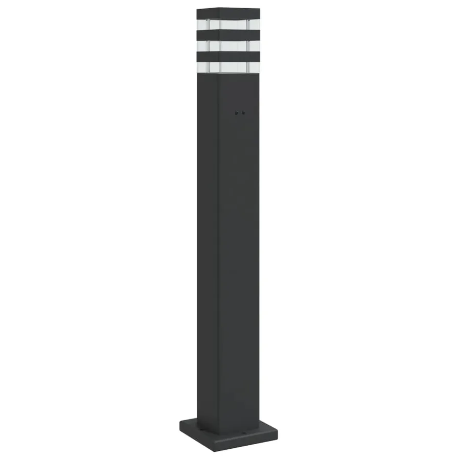 Lampadaire d'extérieur avec sortie noir 80 cm aluminium - 2