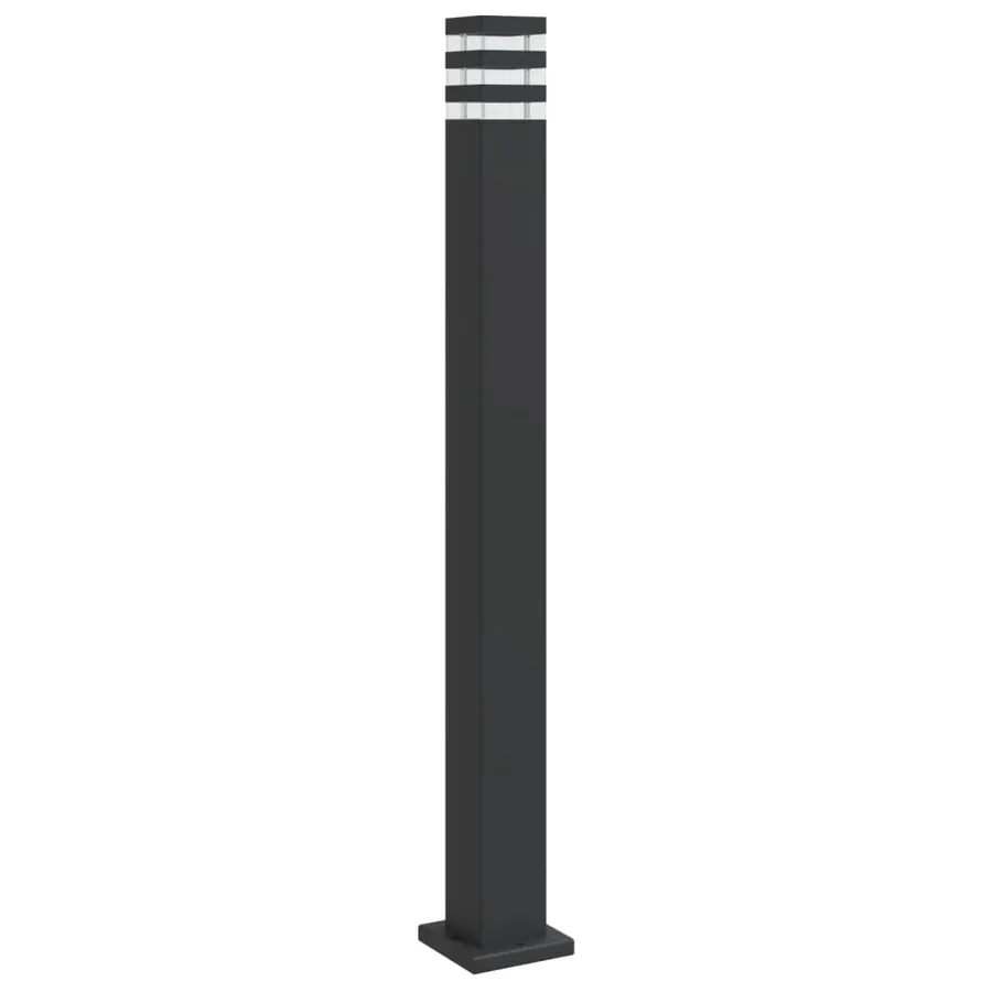 Lampadaire d'extérieur noir 110 cm aluminium - 2