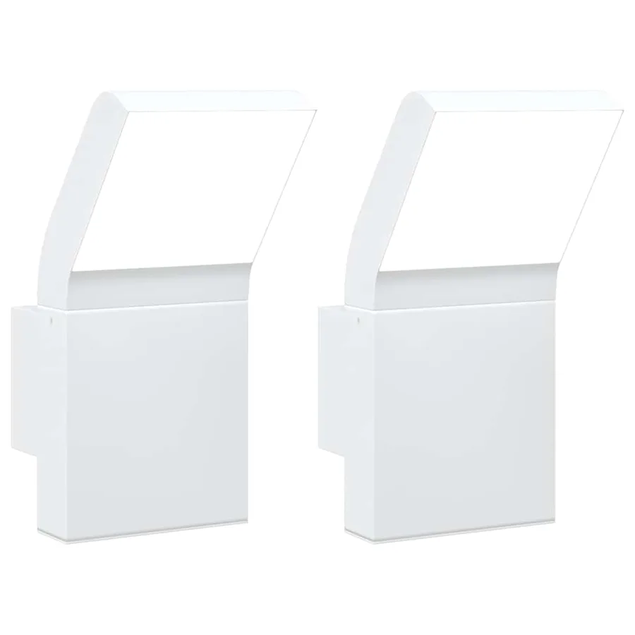 Appliques murales LED d'extérieur 2 pcs blanc - 2