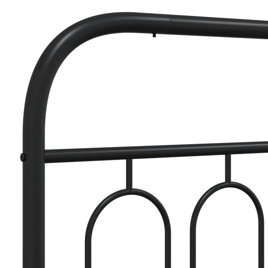 Cadre de lit métal sans matelas avec tête de lit noir 107x203cm - 7