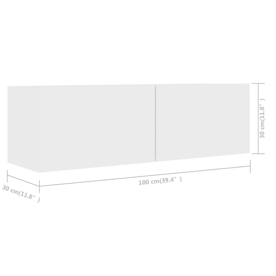 Ensemble de meubles TV 6 pcs Blanc Bois d'ingénierie - 6