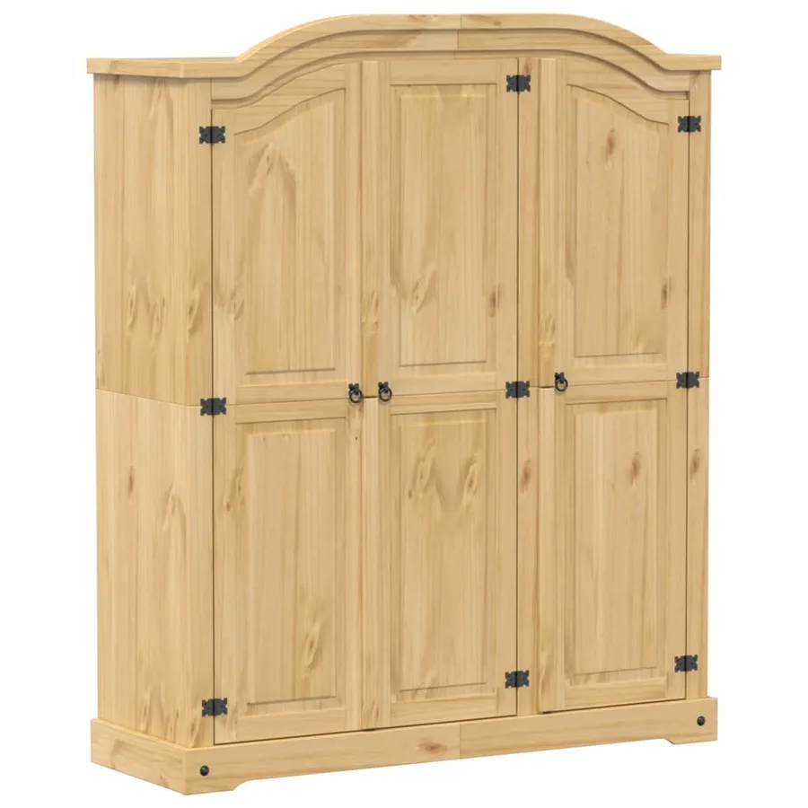 Garde-robe Corona 151,5x52x186 cm bois de pin massif - 2