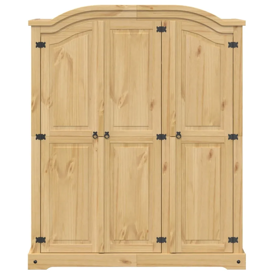 Garde-robe Corona 151,5x52x186 cm bois de pin massif - 4