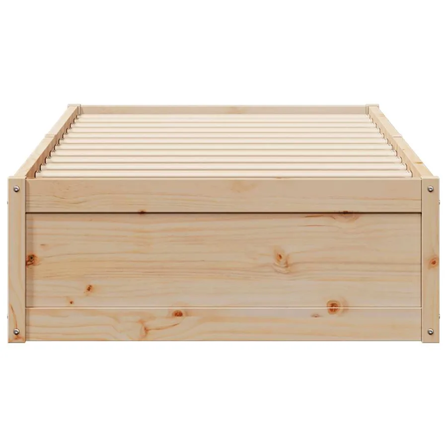 Cadre de lit sans matelas 90x190 cm bois de pin massif - 4