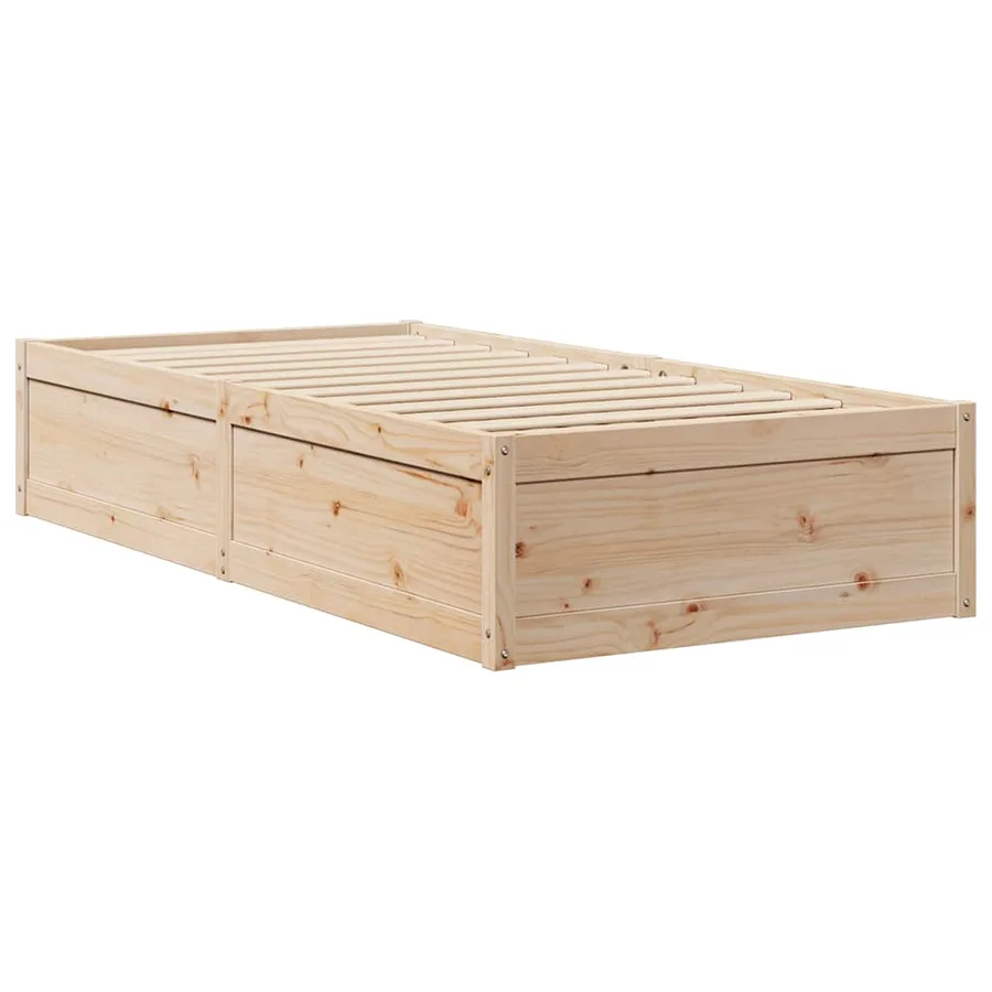 Cadre de lit sans matelas 90x190 cm bois de pin massif - 6