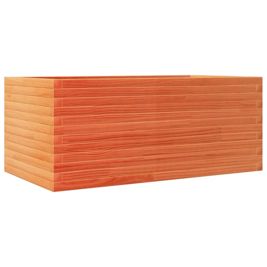 Jardinière cire marron 110x60x46 cm bois de pin massif - 2