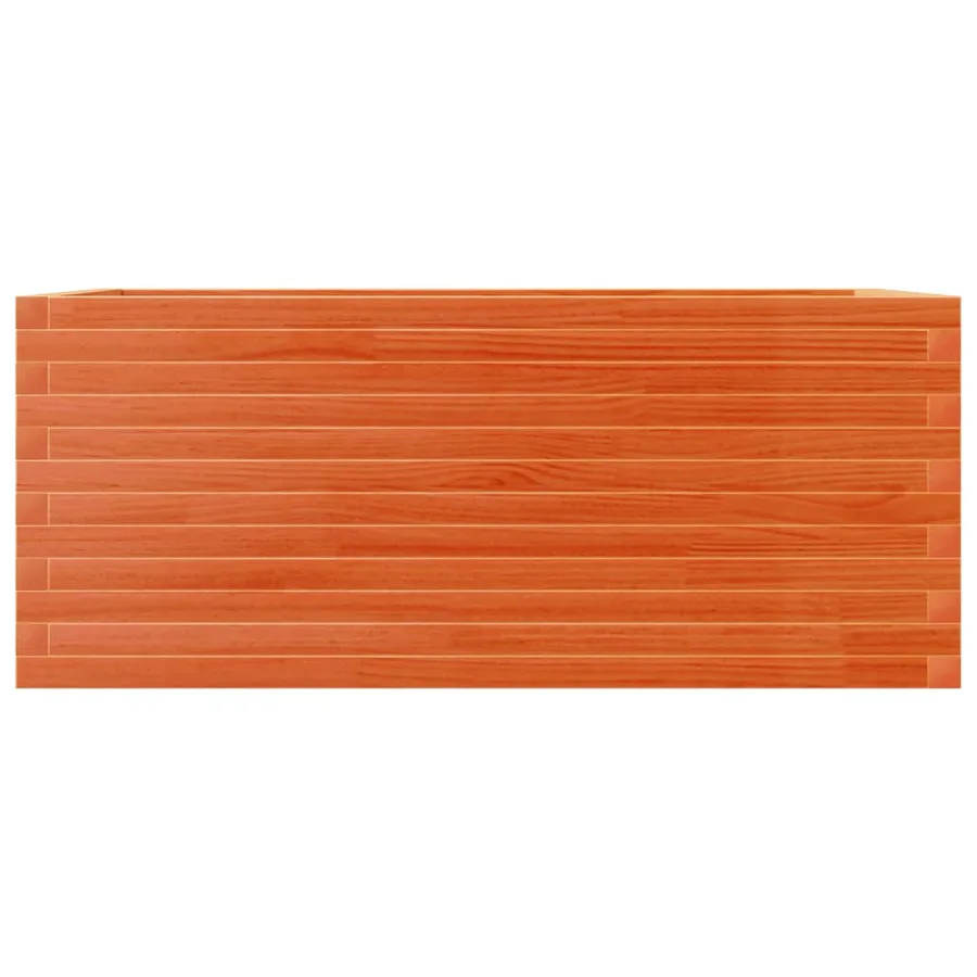 Jardinière cire marron 110x60x46 cm bois de pin massif - 5