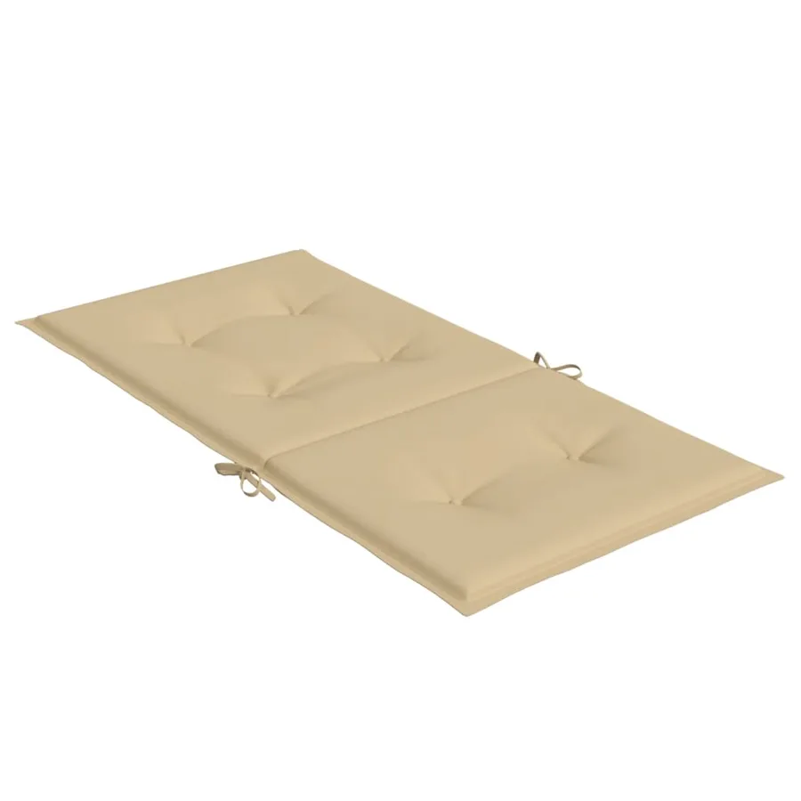 Coussins de chaise à dossier bas lot de 6 beige mélangé tissu - 6