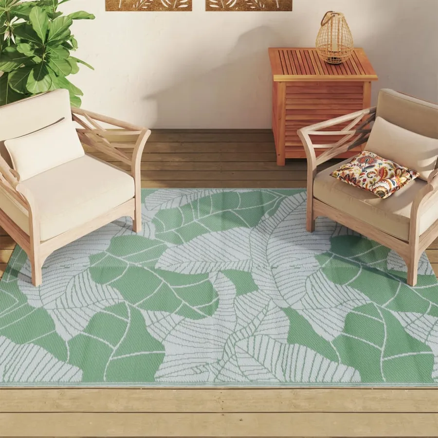 Tapis d'extérieur ARAKIL vert 140 x 200 cm PP - 3