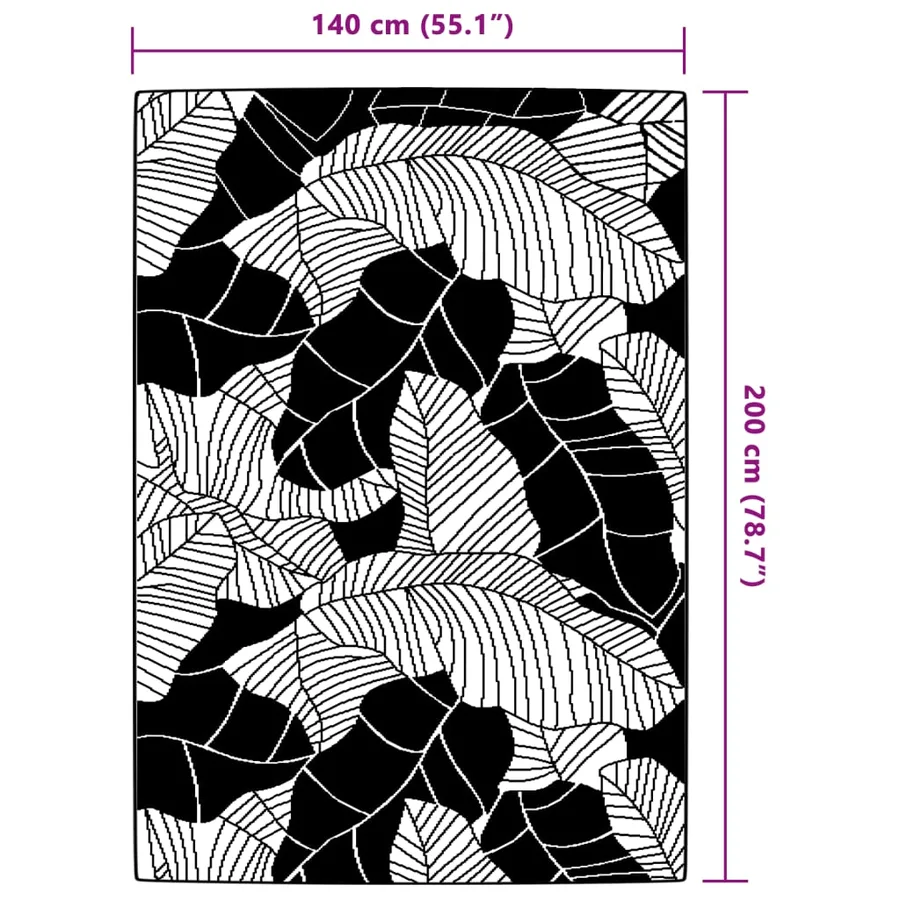 Tapis d'extérieur ARAKIL vert 140 x 200 cm PP - 6