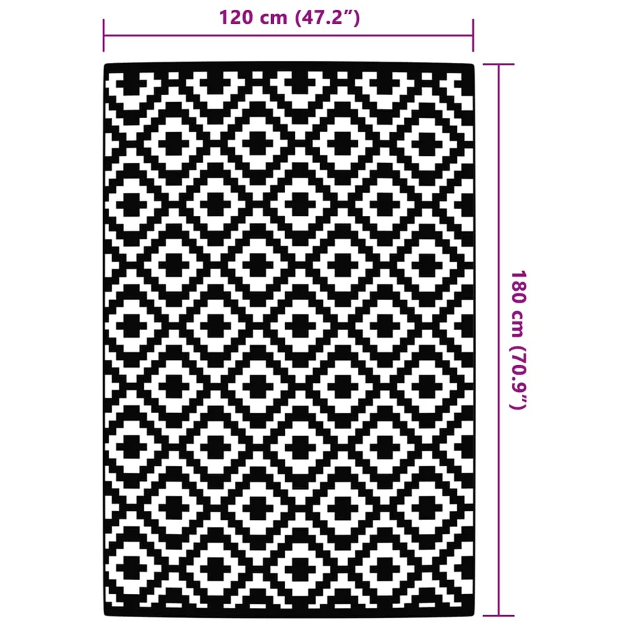 Tapis d'extérieur ARAKIL Gris 120x180 cm PP - 6