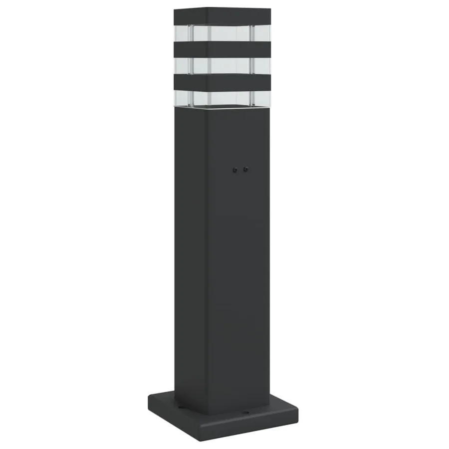 Lampadaire d'extérieur avec sortie noir 50 cm aluminium - 2