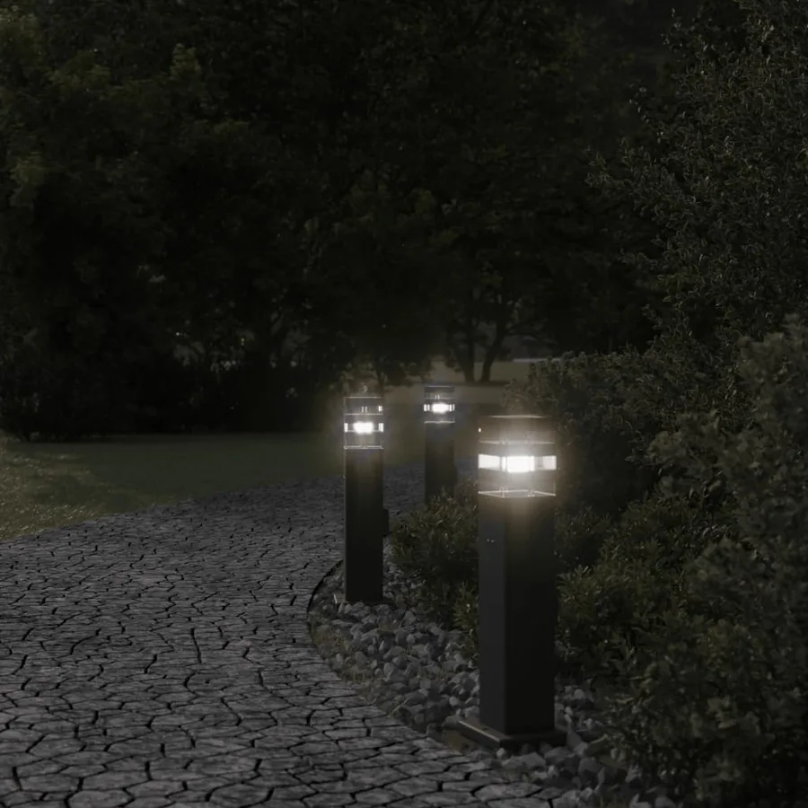 Lampadaire d'extérieur avec sortie noir 50 cm aluminium - 3