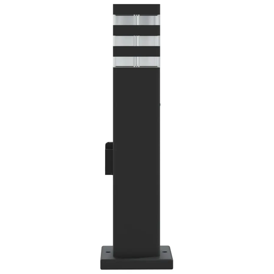 Lampadaire d'extérieur avec sortie noir 50 cm aluminium - 5