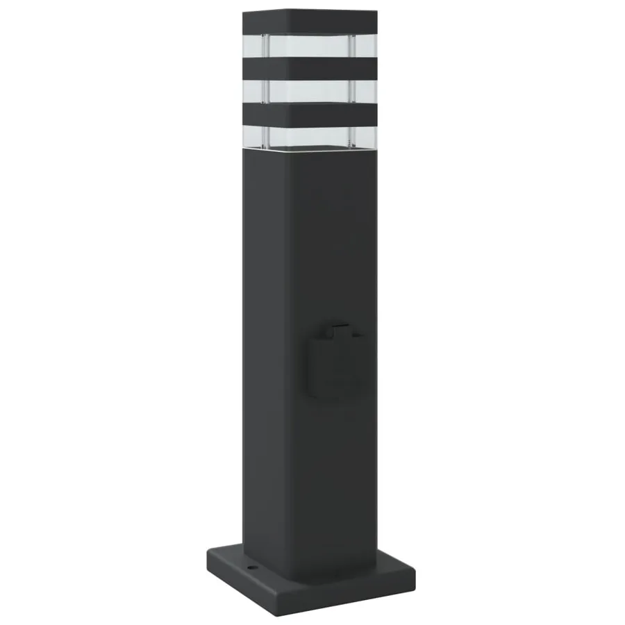 Lampadaire d'extérieur avec sortie noir 50 cm aluminium - 6
