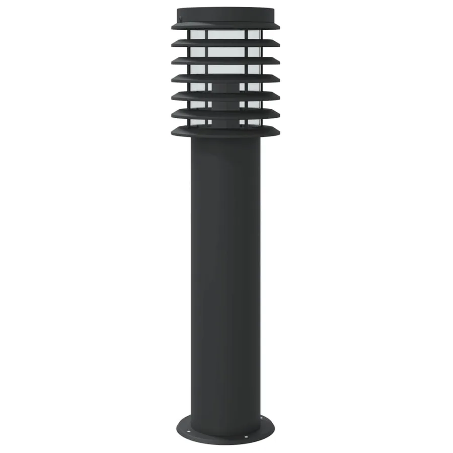 Lampadaire d'extérieur avec capteur noir 60 cm acier inoxydable - 6