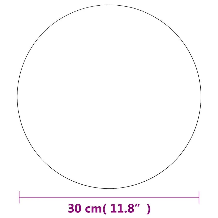 Miroir mural sans cadre avec lampes LED Rond Verre - 14