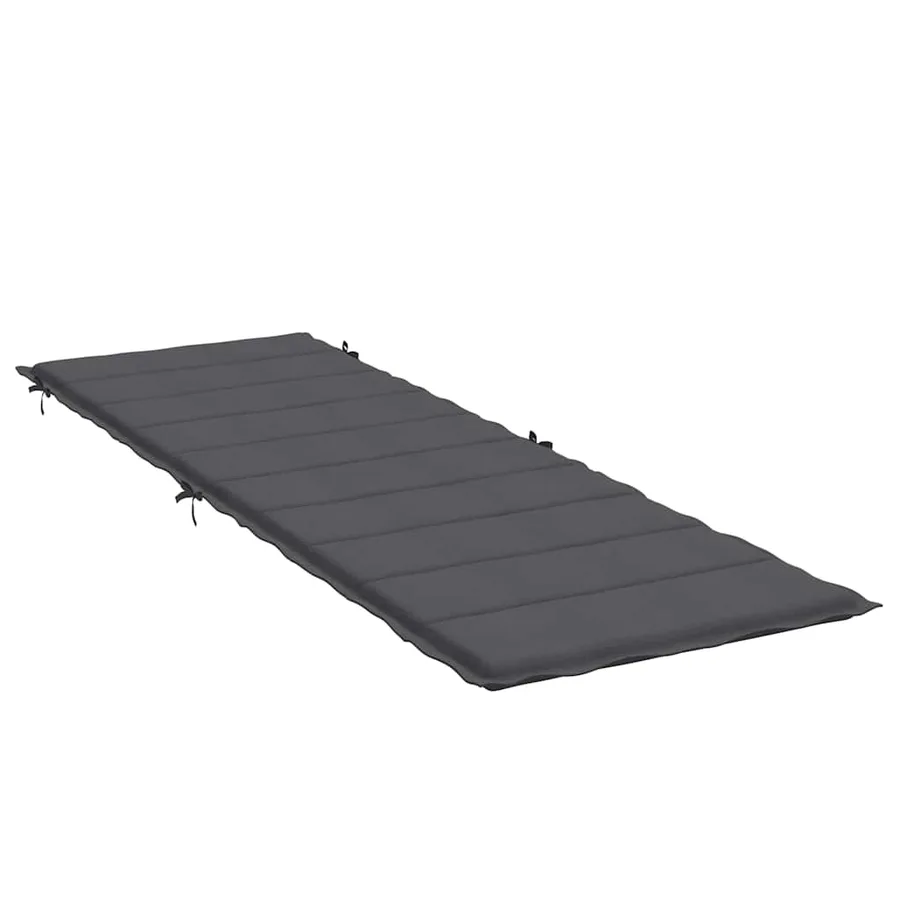 Coussin de chaise longue anthracite mélangé 186x58x4 cm tissu - 4