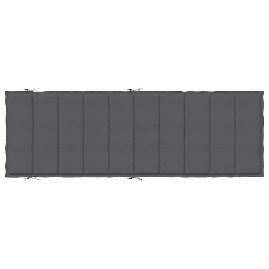Coussin de chaise longue anthracite mélangé 186x58x4 cm tissu - 6