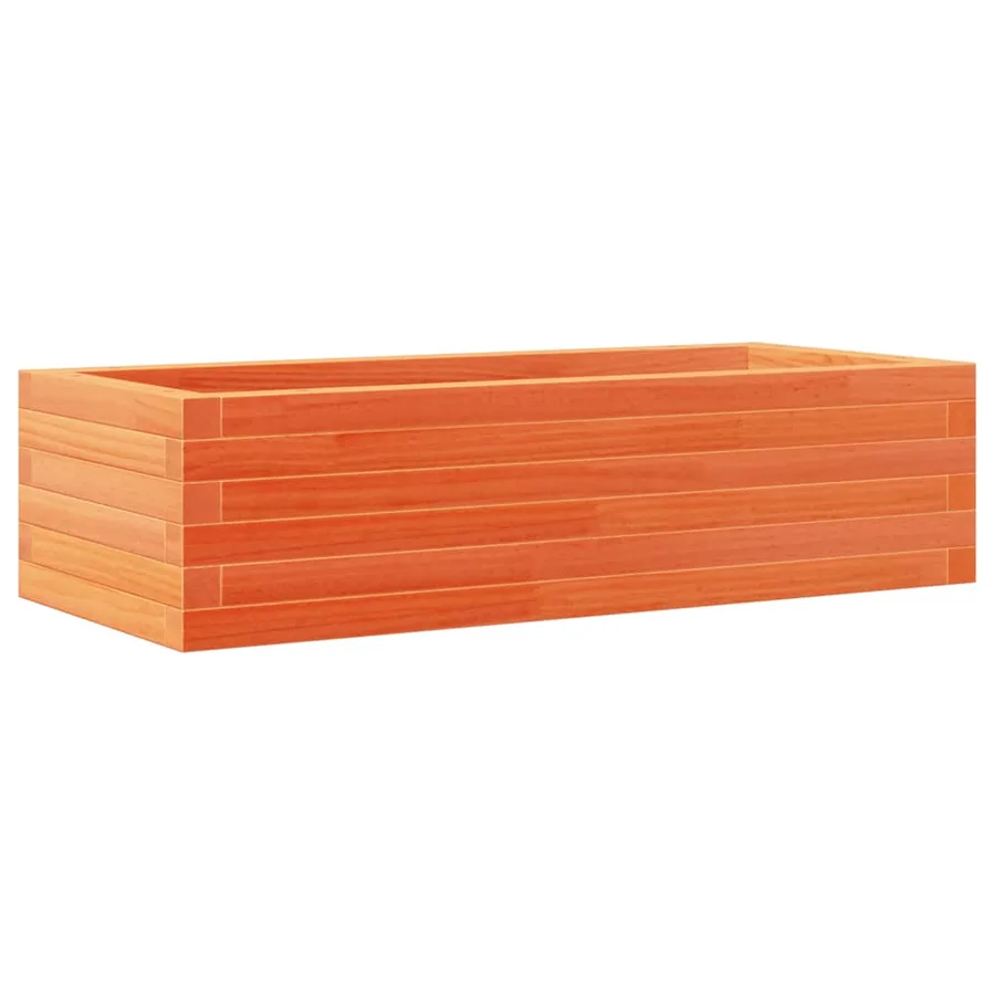Jardinière cire marron 90x40x23 cm bois de pin massif - 2