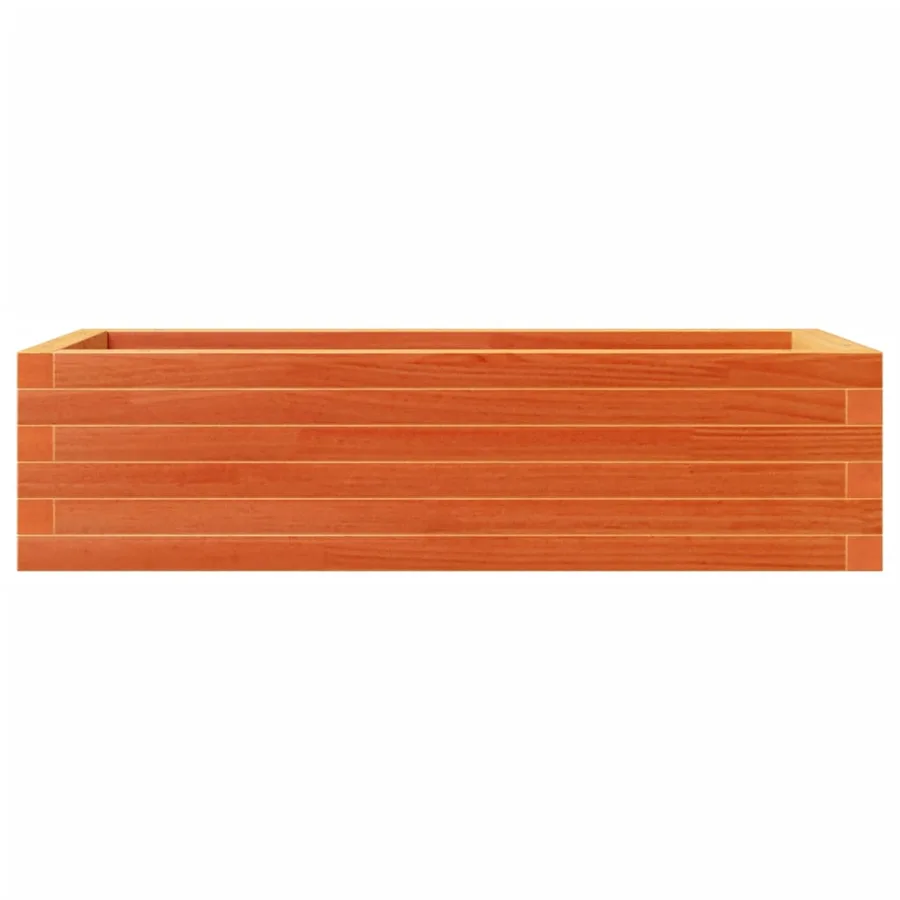 Jardinière cire marron 90x40x23 cm bois de pin massif - 5