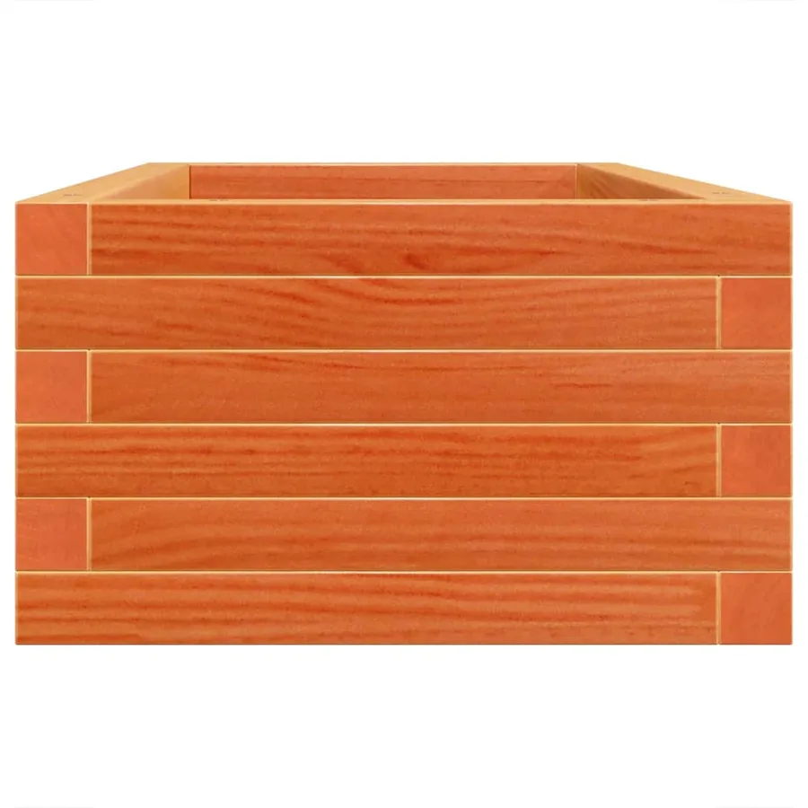 Jardinière cire marron 90x40x23 cm bois de pin massif - 6