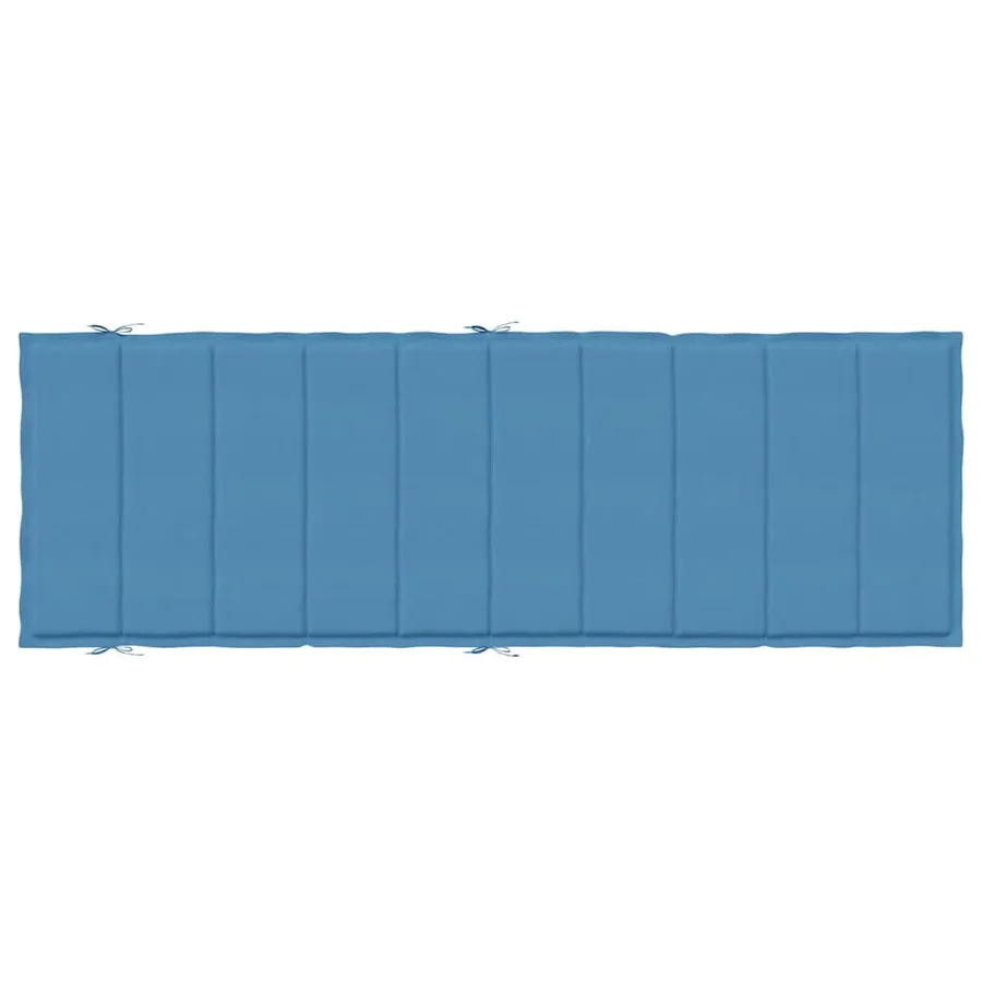 Coussin de chaise longue bleu mélangé 186x58x4 cm tissu - 6