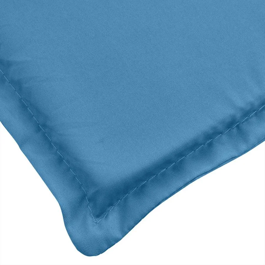 Coussin de chaise longue bleu mélangé 186x58x4 cm tissu - 7