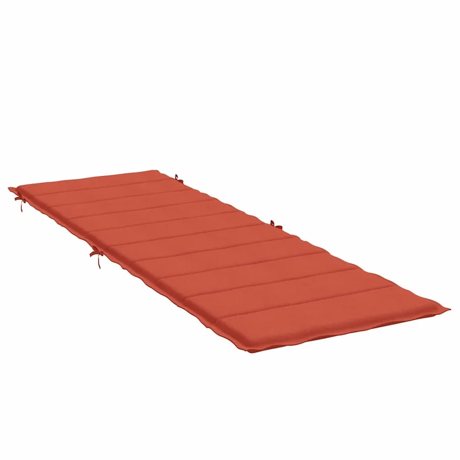 Coussin de chaise longue rouge mélangé 186x58x4 cm tissu - 4