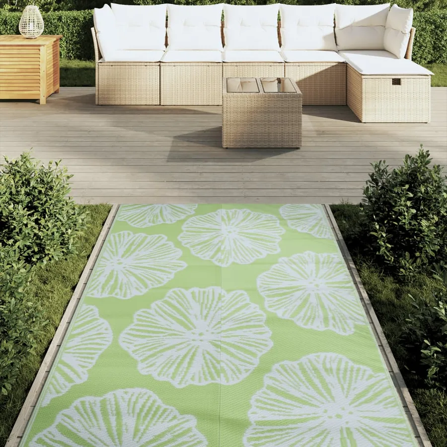 Tapis d'extérieur ARAKIL vert 120 x 180 cm PP - 3