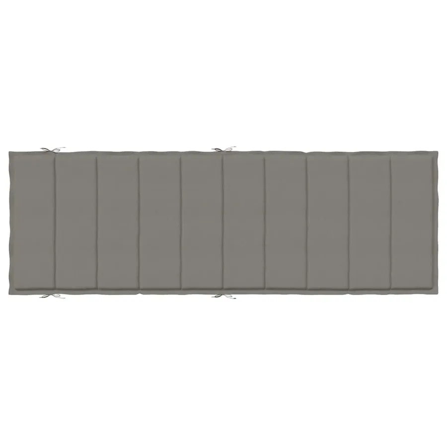 Coussin de chaise longue gris foncé mélangé 186x58x4 cm tissu - 6
