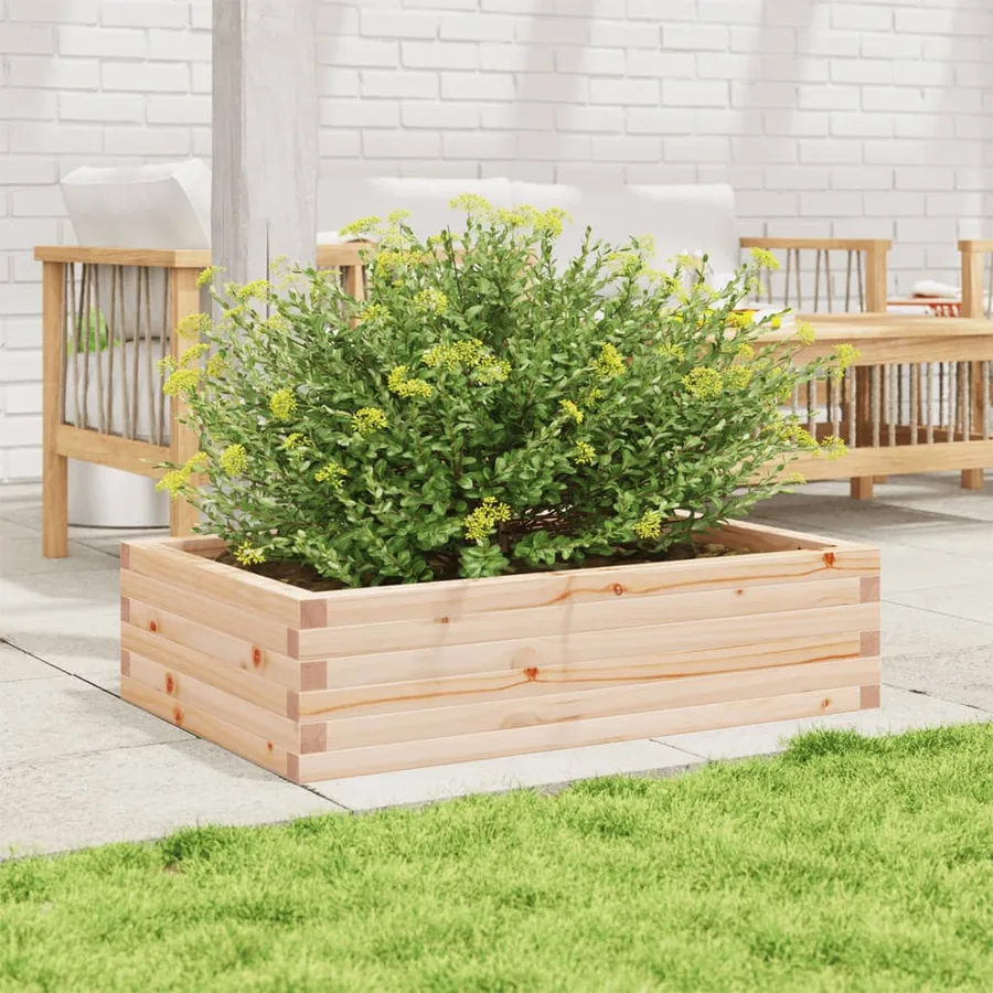 Jardinière 90x60x23 cm bois de pin massif - 3