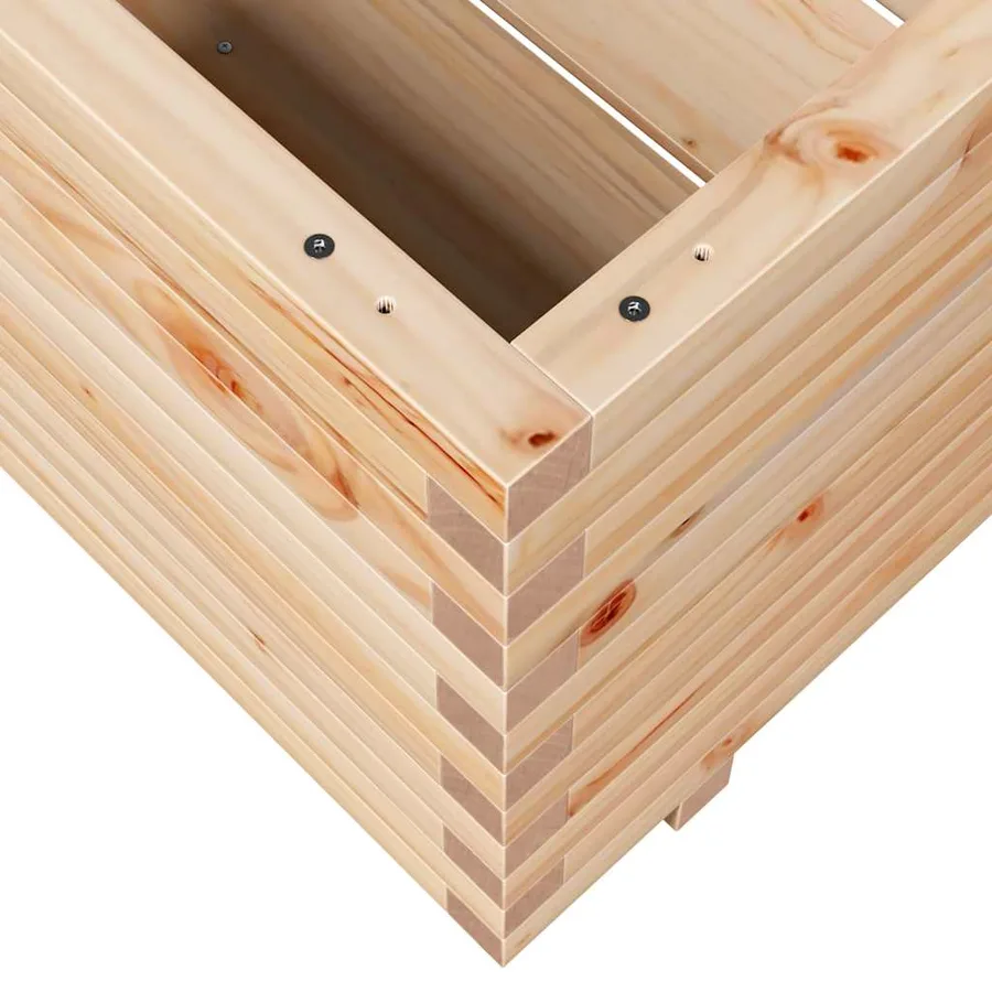 Jardinière 90x60x49,5 cm bois de pin massif - 8