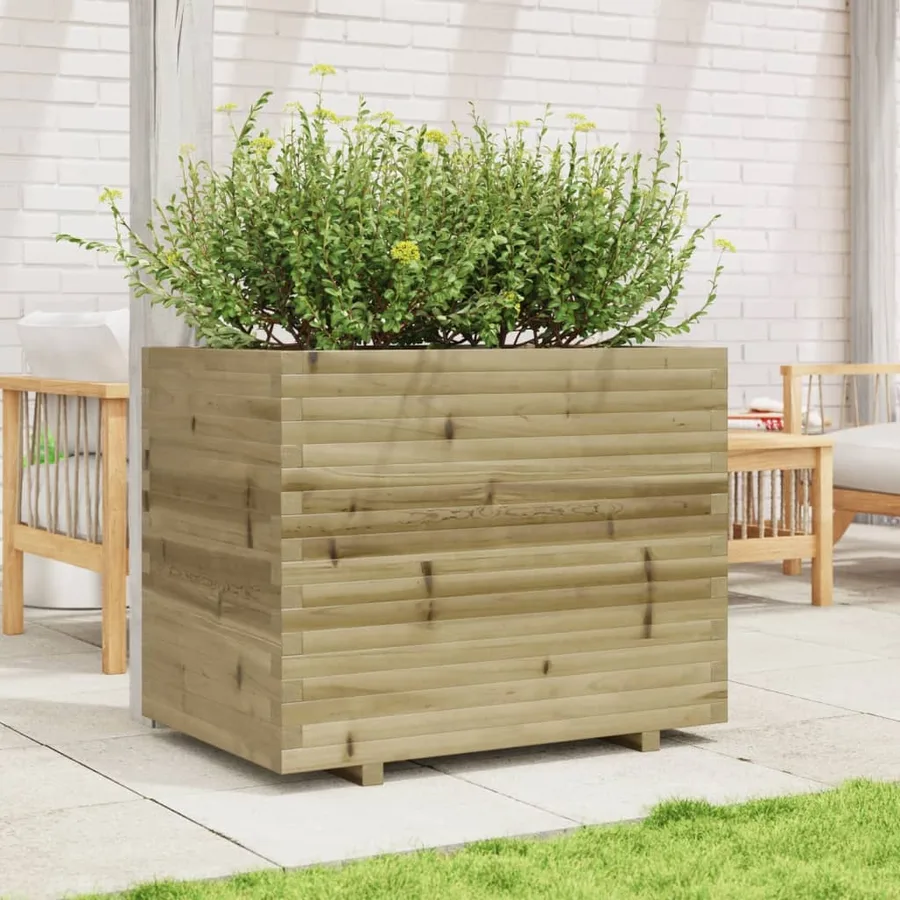 Jardinière 90x60x72,5 cm bois de pin imprégné - 3
