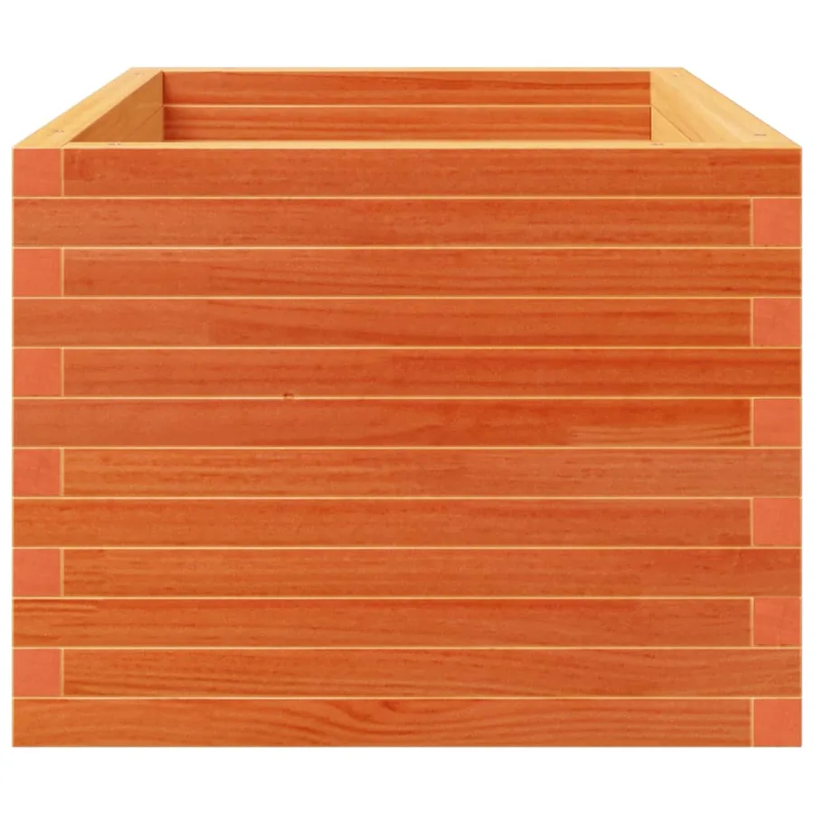 Jardinière cire marron 90x60x49,5 cm bois de pin massif - 6