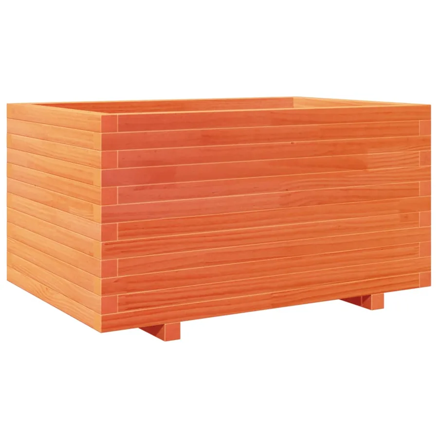 Jardinière cire marron 90x60x49,5 cm bois de pin massif - 7