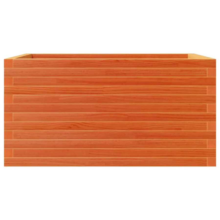 Jardinière cire marron 90x60x46 cm bois de pin massif - 5